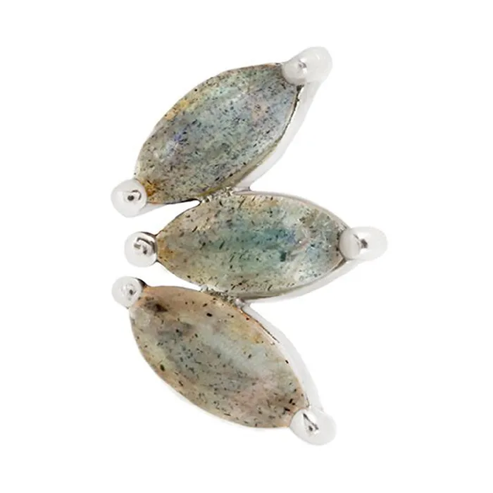 threadless Moet End in Gold with Labradorite Buddha Jewelry Organics Earrings