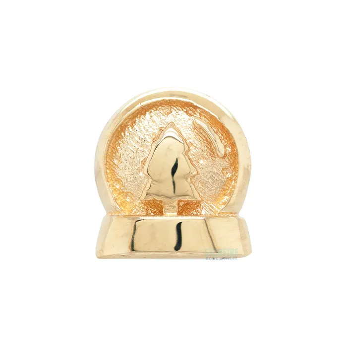 threadless Snow Globe End in Gold Mushroom Body Jewelry mushroom Earrings