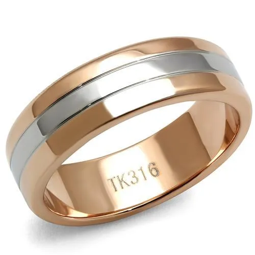 vendorunknown Rings CJE2569 Wholesale Mens Stainless Steel TwoTone IP Rose Gold Band vendorunknown Rings CJE2569 Wholesale Mens Stainless Steel TwoTone IP Rose Gold Band