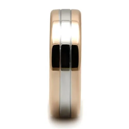 vendorunknown Rings CJE2569 Wholesale Mens Stainless Steel TwoTone IP Rose Gold Band vendorunknown Rings CJE2569 Wholesale Mens Stainless Steel TwoTone IP Rose Gold Band