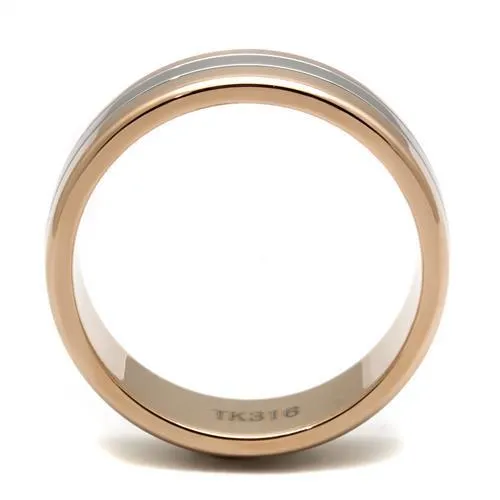 vendorunknown Rings CJE2569 Wholesale Mens Stainless Steel TwoTone IP Rose Gold Band vendorunknown Rings CJE2569 Wholesale Mens Stainless Steel TwoTone IP Rose Gold Band