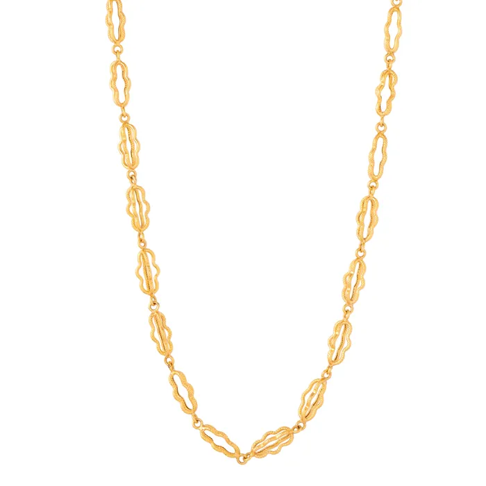 Vintage Necklaces Fancy Link 37 18k Gold Chain Necklace