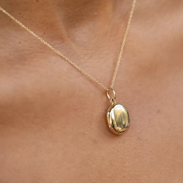Vintage Tiffany Co Small Oval Italian Locket Necklaces
