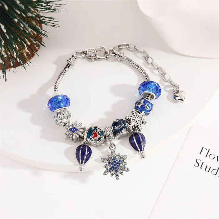 worldnetgifts Bracelets Crystal Beaded Bracelet Shiny Christmas gift