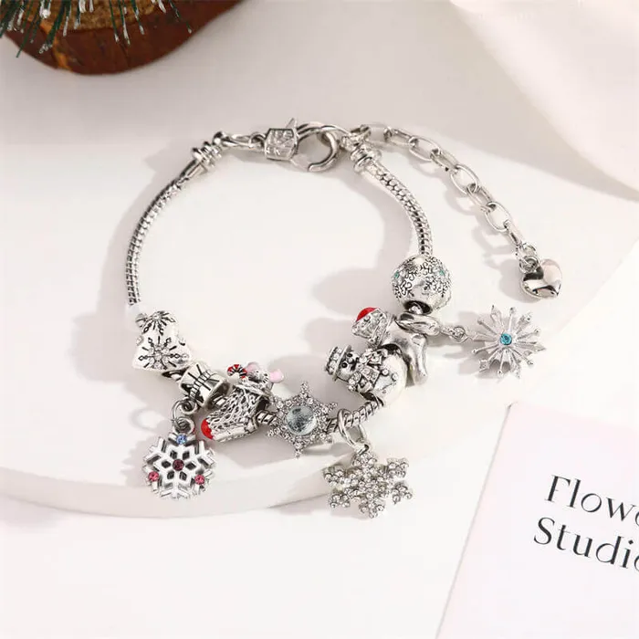 worldnetgifts Bracelets Crystal Beaded Bracelet Shiny Christmas gift