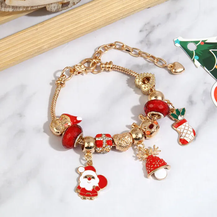 worldnetgifts Bracelets Crystal Beaded Bracelet Shiny Christmas gift