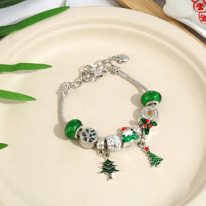 worldnetgifts Bracelets Crystal Beaded Bracelet Shiny Christmas gift