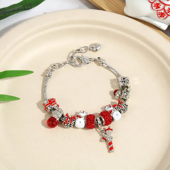 worldnetgifts Bracelets Crystal Beaded Bracelet Shiny Christmas gift