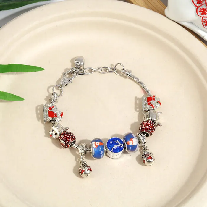 worldnetgifts Bracelets Crystal Beaded Bracelet Shiny Christmas gift