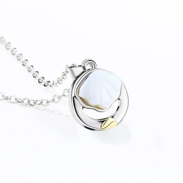 worldnetgifts Magnetic Shell and Whale Neckalce Set Earrings