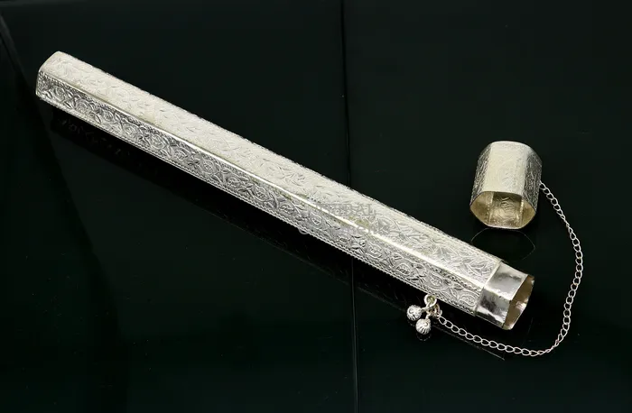 10 Vintage design handmade solid silver incense sticks box holder Agarbatti box trinket box fabulous royal puja temple article su391 TRIBAL ORNAMENTS Earrings