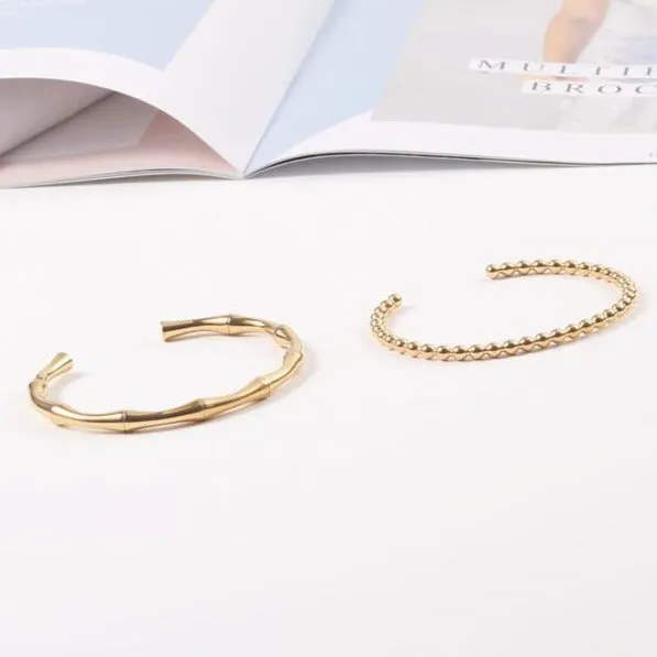 18K GoldFilled Bamboo Cuff Bracelet Jewelvers Bracelets 18K GoldFilled Bamboo Cuff Bracelet Jewelvers Bracelets