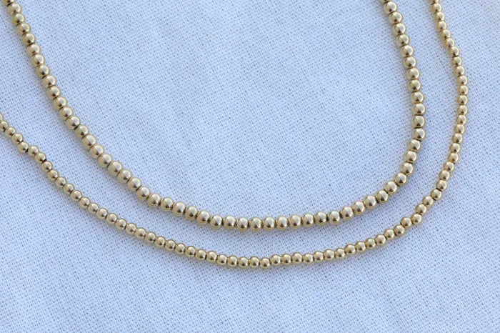 18K GoldFilled Bead Necklace Ball Chains Necklaces for Women Jewelvers Necklaces 18K GoldFilled Bead Necklace Ball Chains Necklaces for Women Jewelvers Necklaces