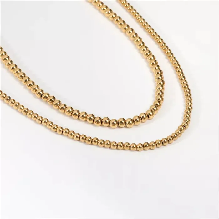 18K GoldFilled Bead Necklace Ball Chains Necklaces for Women Jewelvers Necklaces 18K GoldFilled Bead Necklace Ball Chains Necklaces for Women Jewelvers Necklaces