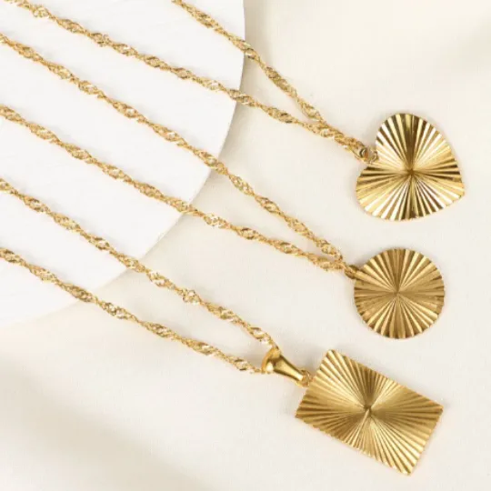 18K GoldFilled Circle Sunburst Necklace Jewelvers Necklaces 18K GoldFilled Circle Sunburst Necklace Jewelvers Necklaces