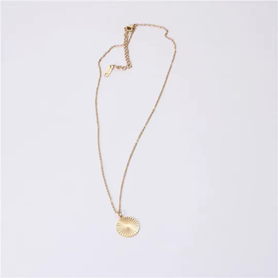 18K GoldFilled Circle Sunburst Necklace Jewelvers Necklaces 18K GoldFilled Circle Sunburst Necklace Jewelvers Necklaces