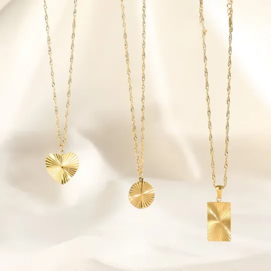 18K GoldFilled Circle Sunburst Necklace Jewelvers Necklaces 18K GoldFilled Circle Sunburst Necklace Jewelvers Necklaces
