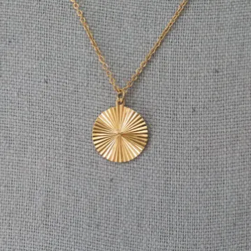 18K GoldFilled Circle Sunburst Necklace Jewelvers Necklaces 18K GoldFilled Circle Sunburst Necklace Jewelvers Necklaces