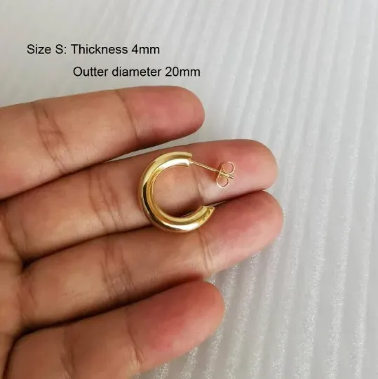 18K GoldFilled Heavy Large Hoop Earrings Jewelvers Earrings 18K GoldFilled Heavy Large Hoop Earrings Jewelvers Earrings
