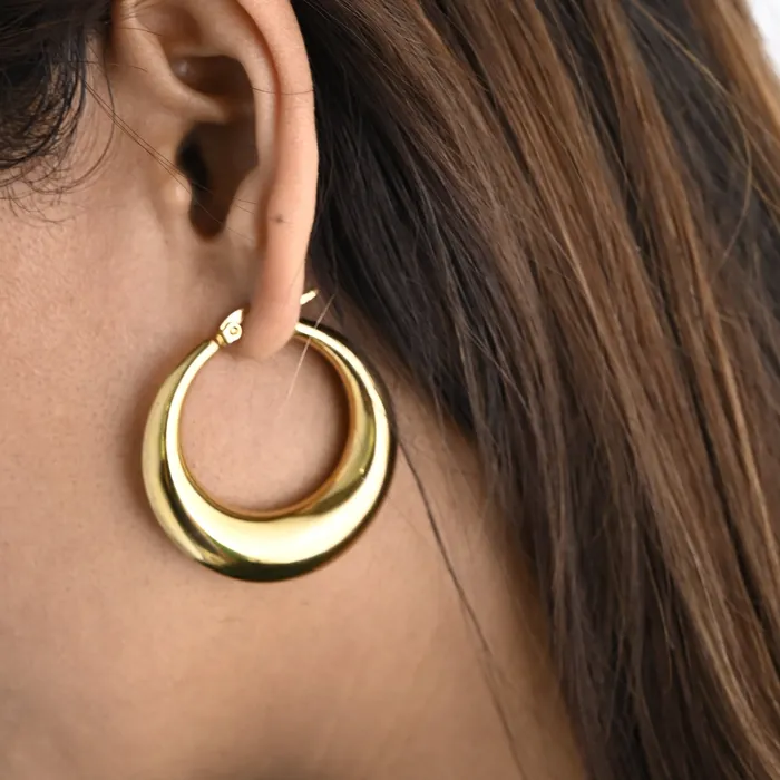 18K GoldFilled Thick Hollow Hoop Earrings Large 40mm 28mm Hoop Earrings Jewelvers Earrings 18K GoldFilled Thick Hollow Hoop Earrings Large 40mm 28mm Hoop Earrings Jewelvers Earrings
