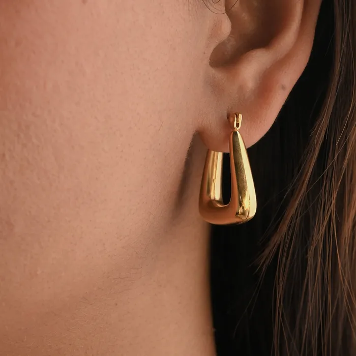 18K GoldFilled Triangle Hoop Earrings Geometry Hoops Triangle Hoops for Girls Hollow Hoops For Women Jewelvers Earrings 18K GoldFilled Triangle Hoop Earrings Geometry Hoops Triangle Hoops for Girls Hollow Hoops For Women Jewelvers Earrings