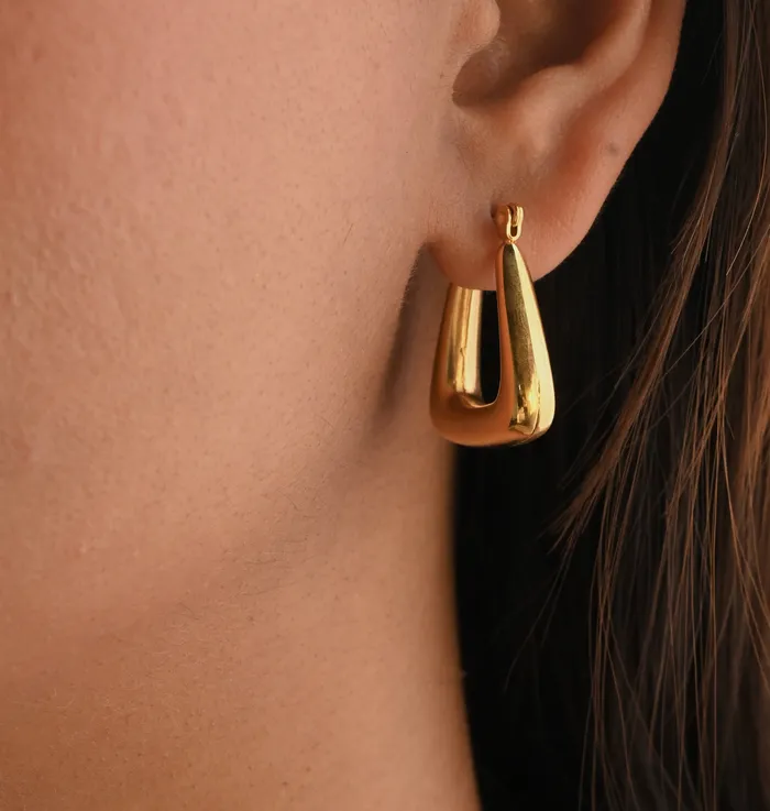 18K GoldFilled Triangle Hoop Earrings Geometry Hoops Triangle Hoops for Girls Hollow Hoops For Women Jewelvers Earrings 18K GoldFilled Triangle Hoop Earrings Geometry Hoops Triangle Hoops for Girls Hollow Hoops For Women Jewelvers Earrings
