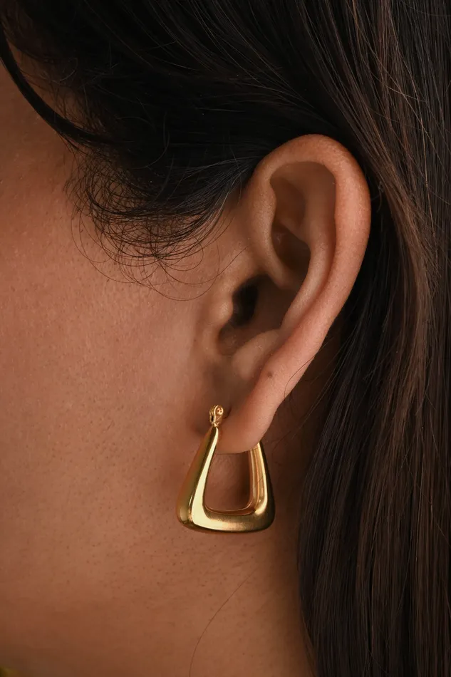 18K GoldFilled Triangle Hoop Earrings Geometry Hoops Triangle Hoops for Girls Hollow Hoops For Women Jewelvers Earrings 18K GoldFilled Triangle Hoop Earrings Geometry Hoops Triangle Hoops for Girls Hollow Hoops For Women Jewelvers Earrings