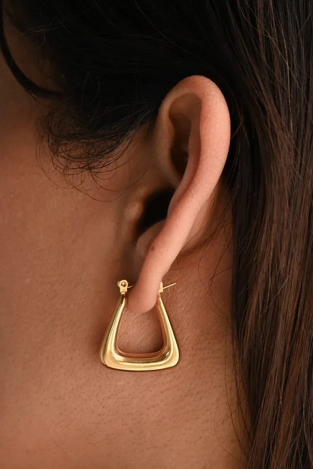 18K GoldFilled Triangle Hoop Earrings Geometry Hoops Triangle Hoops for Girls Hollow Hoops For Women Jewelvers Earrings 18K GoldFilled Triangle Hoop Earrings Geometry Hoops Triangle Hoops for Girls Hollow Hoops For Women Jewelvers Earrings