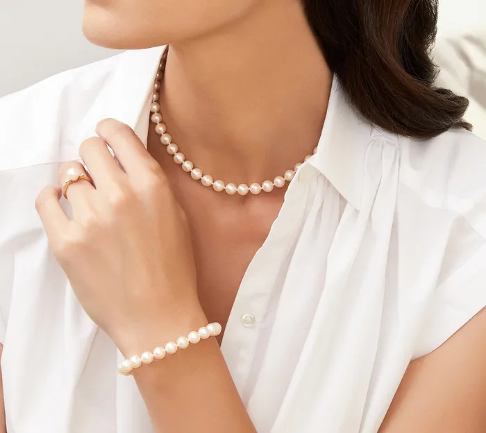 6570mm White Freshwater Pearl Bracelet AAAA Quality spt Bracelets
