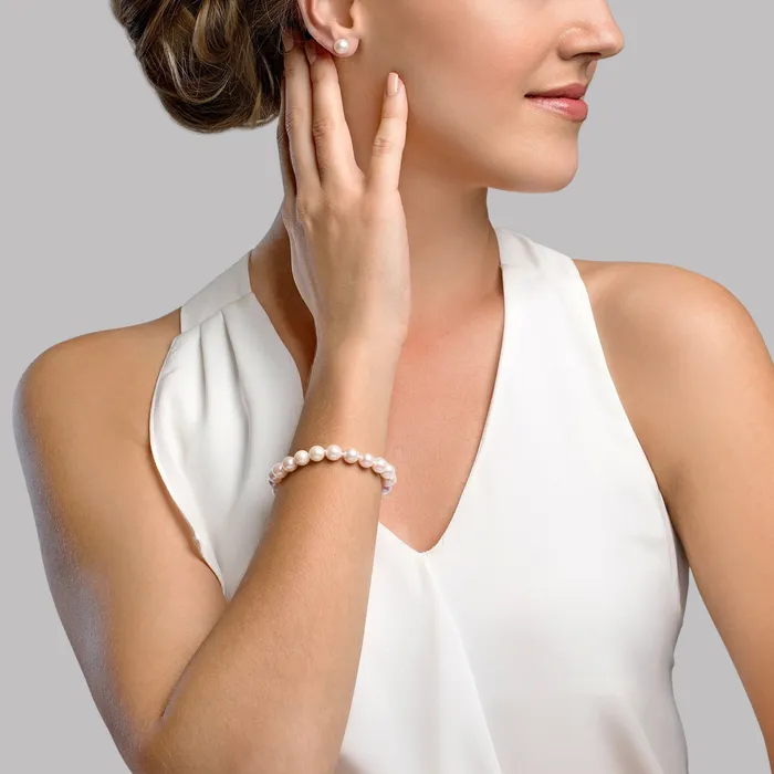 6570mm White Freshwater Pearl Bracelet AAAA Quality spt Bracelets