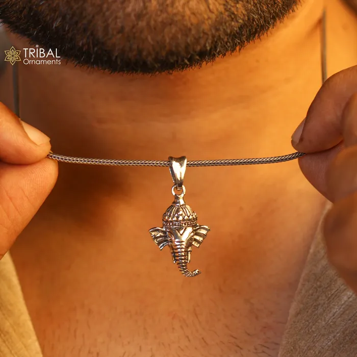 925 sterling silver Lord Ganesha pendant excellent unique design stylish unisex personalized gift pendant jewelry ssp885 TRIBAL ORNAMENTS Necklaces 925 sterling silver Lord Ganesha pendant excellent unique design stylish unisex personalized gift pendant jewelry ssp885 TRIBAL ORNAMENTS Necklaces