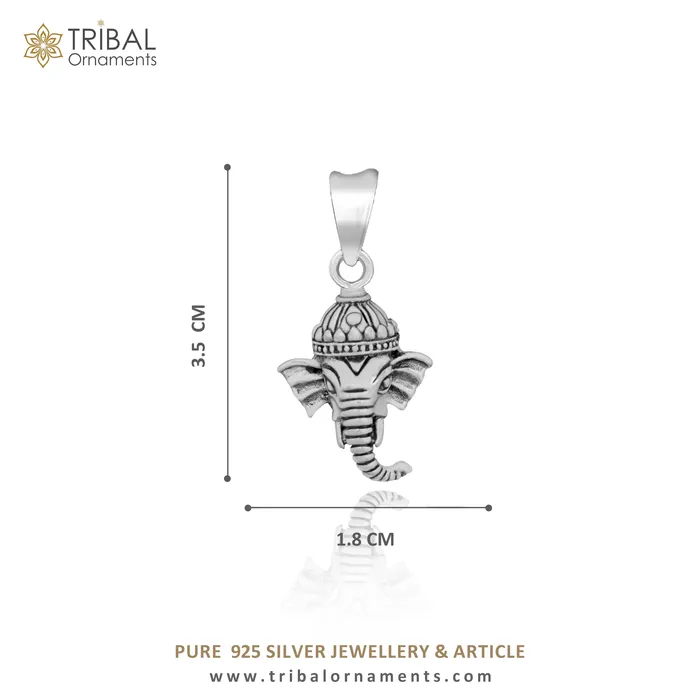 925 sterling silver Lord Ganesha pendant excellent unique design stylish unisex personalized gift pendant jewelry ssp885 TRIBAL ORNAMENTS Necklaces