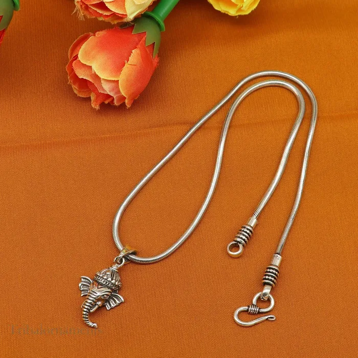 925 sterling silver Lord Ganesha pendant excellent unique design stylish unisex personalized gift pendant jewelry ssp885 TRIBAL ORNAMENTS Necklaces