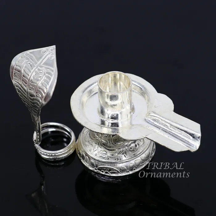 925 fine solid sterling silver lord shiva lingam standjalheri use for puthold shiva lingam in home temple awesome handmade article su866 TRIBAL ORNAMENTS Necklaces