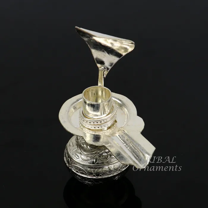 925 fine solid sterling silver lord shiva lingam standjalheri use for puthold shiva lingam in home temple awesome handmade article su866 TRIBAL ORNAMENTS Necklaces