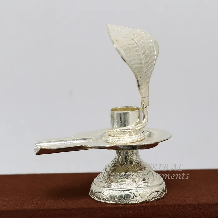 925 fine solid sterling silver lord shiva lingam standjalheri use for puthold shiva lingam in home temple awesome handmade article su866 TRIBAL ORNAMENTS Necklaces