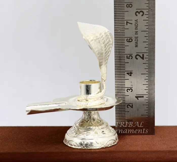 925 fine solid sterling silver lord shiva lingam standjalheri use for puthold shiva lingam in home temple awesome handmade article su866 TRIBAL ORNAMENTS Necklaces