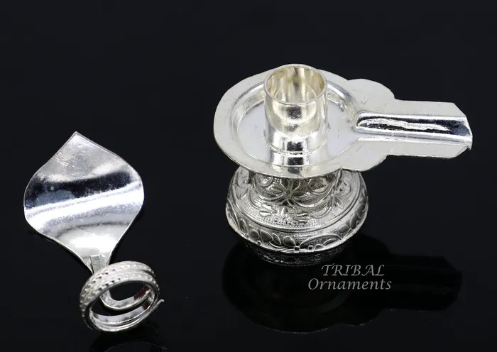 925 fine solid sterling silver lord shiva lingam standjalheri use for puthold shiva lingam in home temple awesome handmade article su866 TRIBAL ORNAMENTS Necklaces