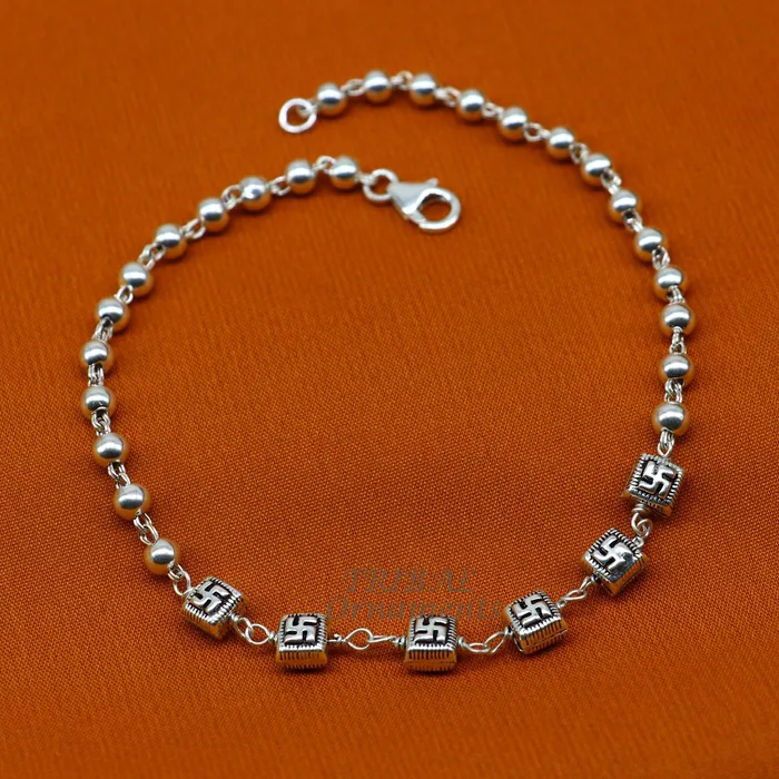 925 sterling silver beaded customized bracelet best gifting stylish beaded bracelet unisex personalized belly dance jewelry sbr413 TRIBAL ORNAMENTS Bracelets 925 sterling silver beaded customized bracelet best gifting stylish beaded bracelet unisex personalized belly dance jewelry sbr413 TRIBAL ORNAMENTS Bracelets