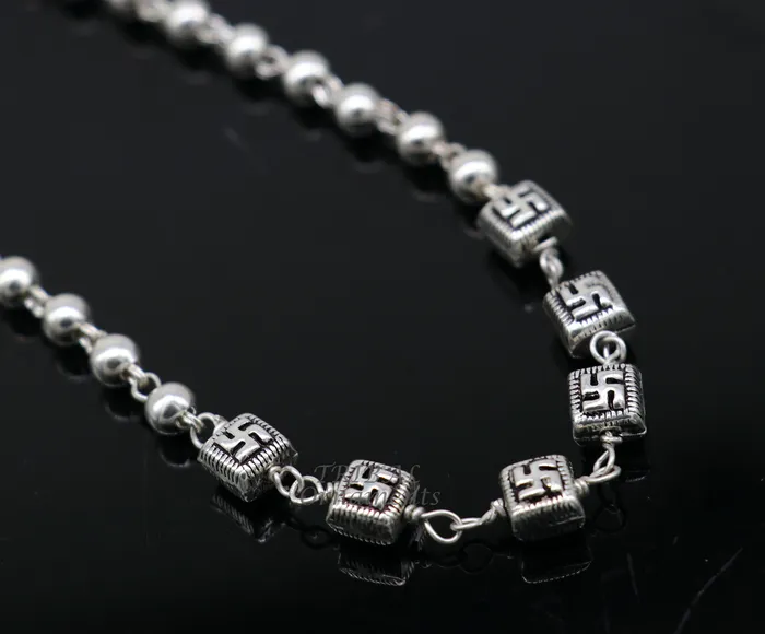 925 sterling silver beaded customized bracelet best gifting stylish beaded bracelet unisex personalized belly dance jewelry sbr413 TRIBAL ORNAMENTS Bracelets