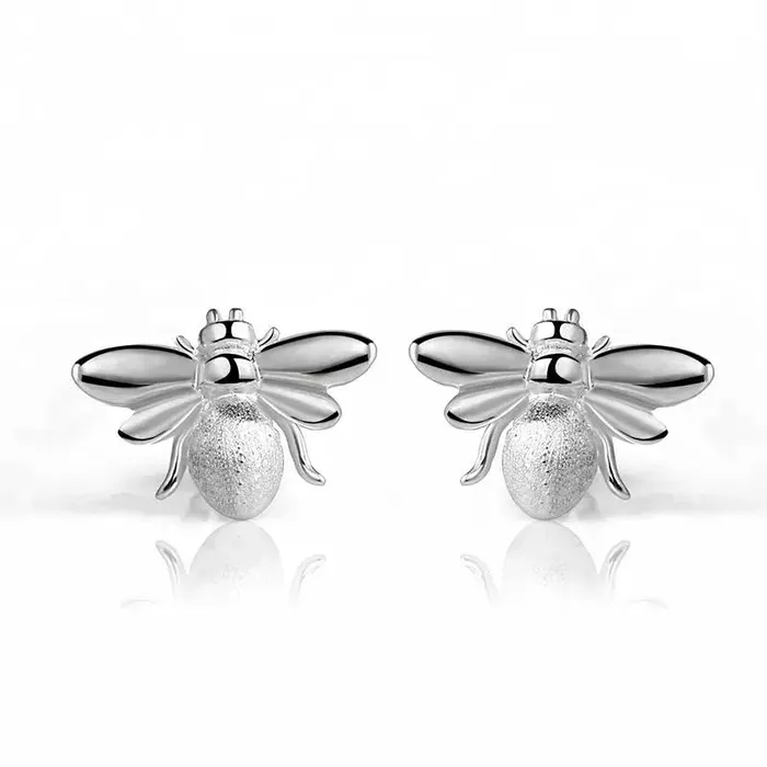 925 Sterling Silver Bee Stud Earring Jewelvers Earrings