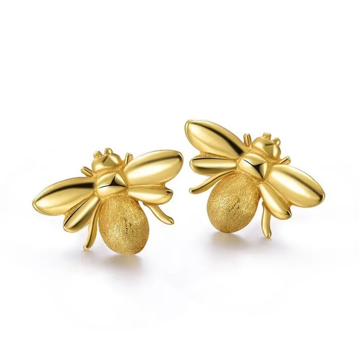 925 Sterling Silver Bee Stud Earring Jewelvers Earrings