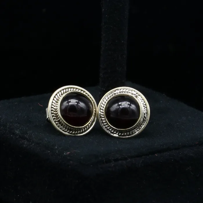925 sterling silver fabulous garnet stone stud earrings best unisex jewelry fancy earrings daily use jewelry collection s1268 TRIBAL ORNAMENTS Earrings