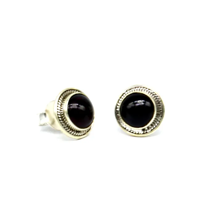 925 sterling silver fabulous garnet stone stud earrings best unisex jewelry fancy earrings daily use jewelry collection s1268 TRIBAL ORNAMENTS Earrings