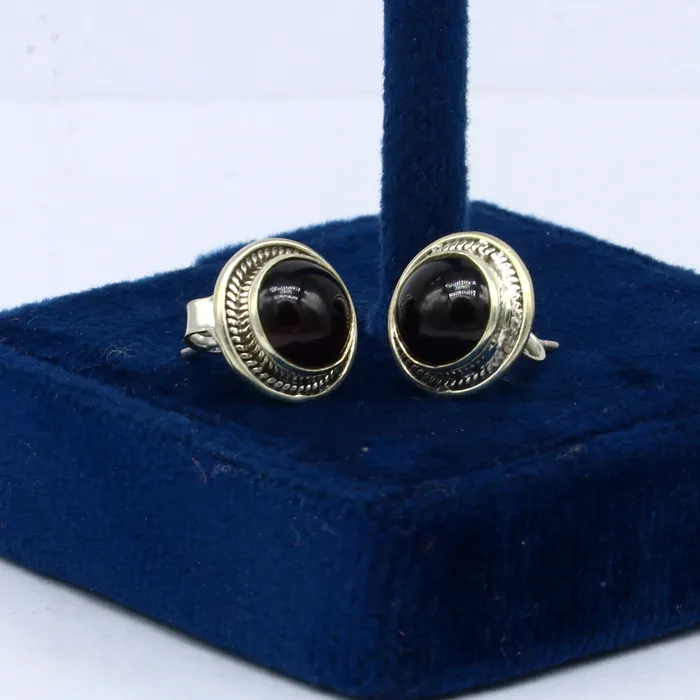 925 sterling silver fabulous garnet stone stud earrings best unisex jewelry fancy earrings daily use jewelry collection s1268 TRIBAL ORNAMENTS Earrings