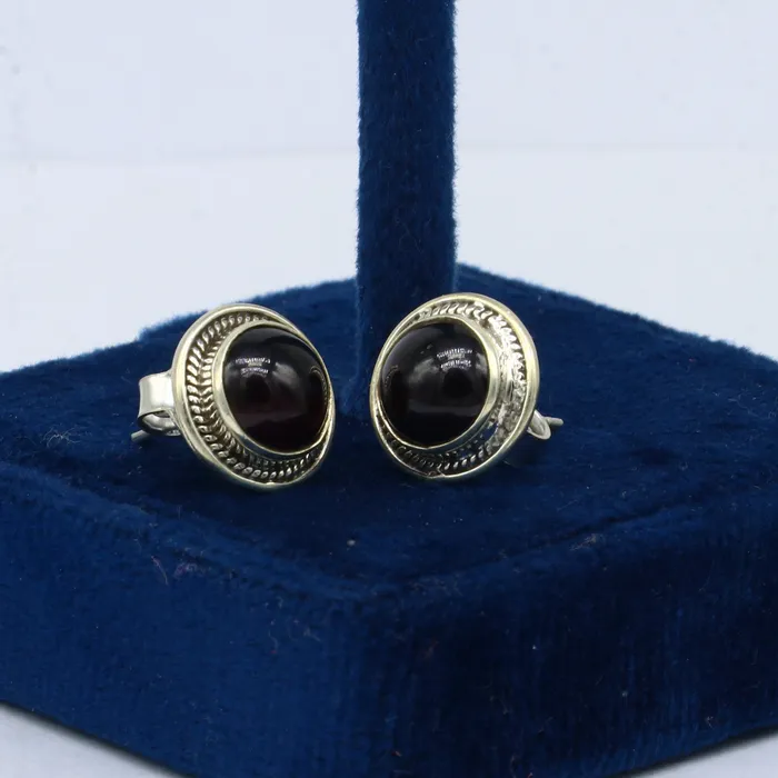 925 sterling silver fabulous garnet stone stud earrings best unisex jewelry fancy earrings daily use jewelry collection s1268 TRIBAL ORNAMENTS Earrings