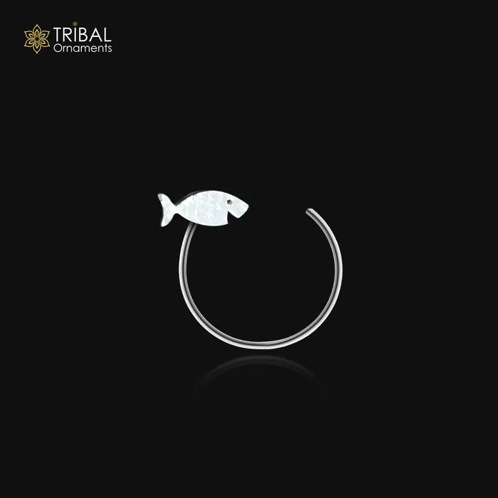 925 sterling silver fish design handmade fabulous nose pin u band tribal jewelry np58 TRIBAL ORNAMENTS Rings 925 sterling silver fish design handmade fabulous nose pin u band tribal jewelry np58 TRIBAL ORNAMENTS Rings
