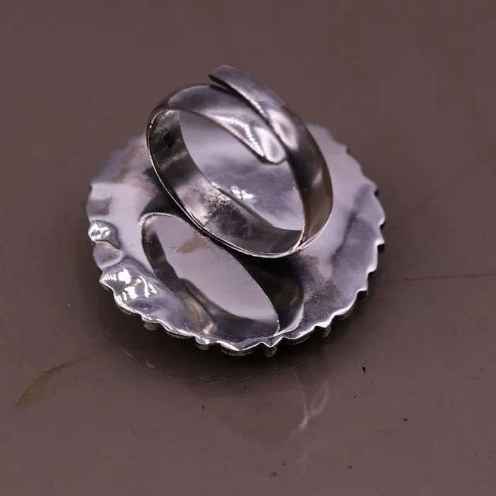 925 Sterling silver handmade adjustable ring band with fabulous lord Ganesha design unisex temple jewlery india sr237 TRIBAL ORNAMENTS Rings