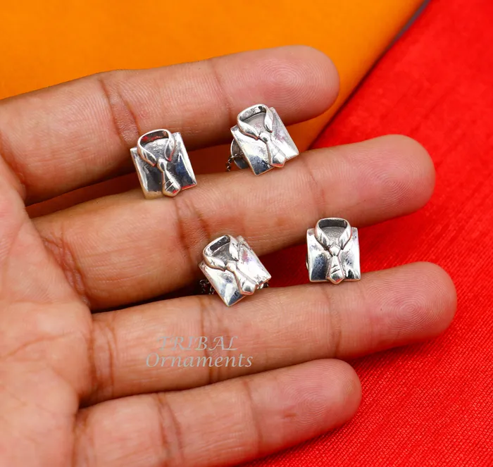 925 Sterling silver handmade amazing shirt with tie design buttons for mens kurta best gifting accessories btn11 TRIBAL ORNAMENTS Necklaces