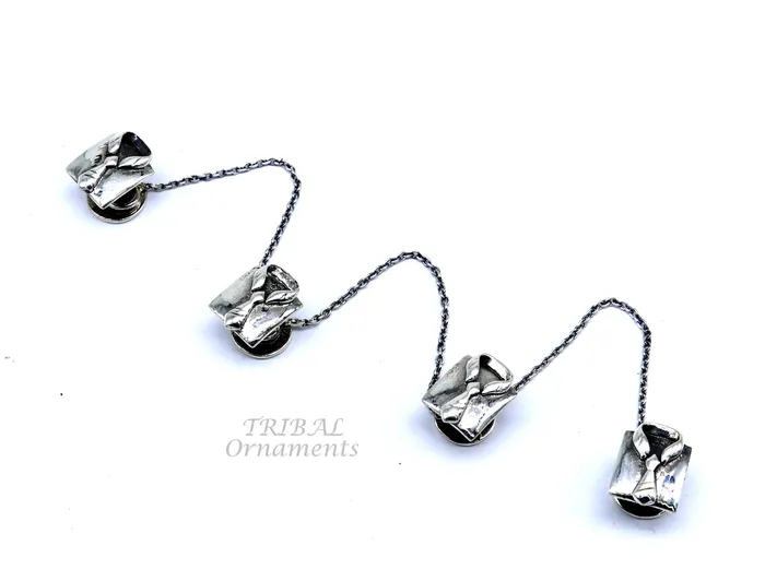 925 Sterling silver handmade amazing shirt with tie design buttons for mens kurta best gifting accessories btn11 TRIBAL ORNAMENTS Necklaces